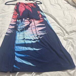 Tommy Bahama Red and Blue Floral Dress